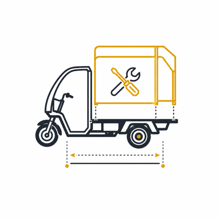 Frame and body assembly of electric utility vehicle