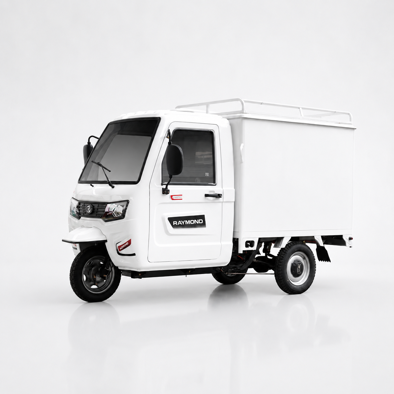 White enclosed cargo electric vehicle product image