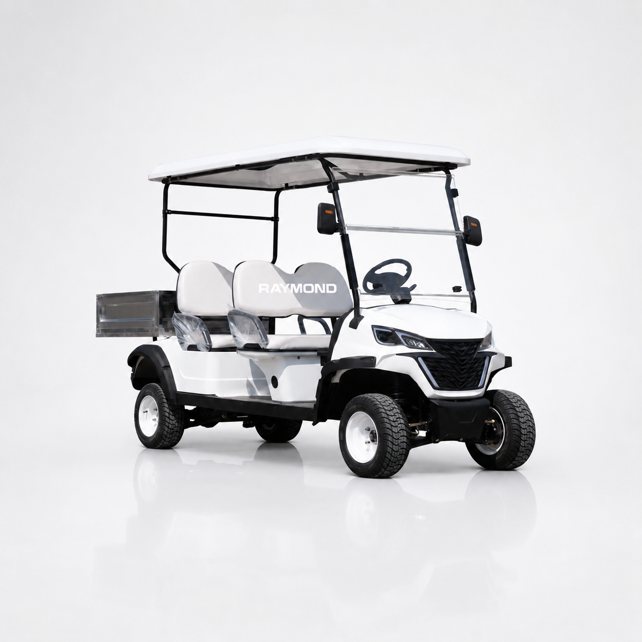 White golf cart and resort electric vehicle product image