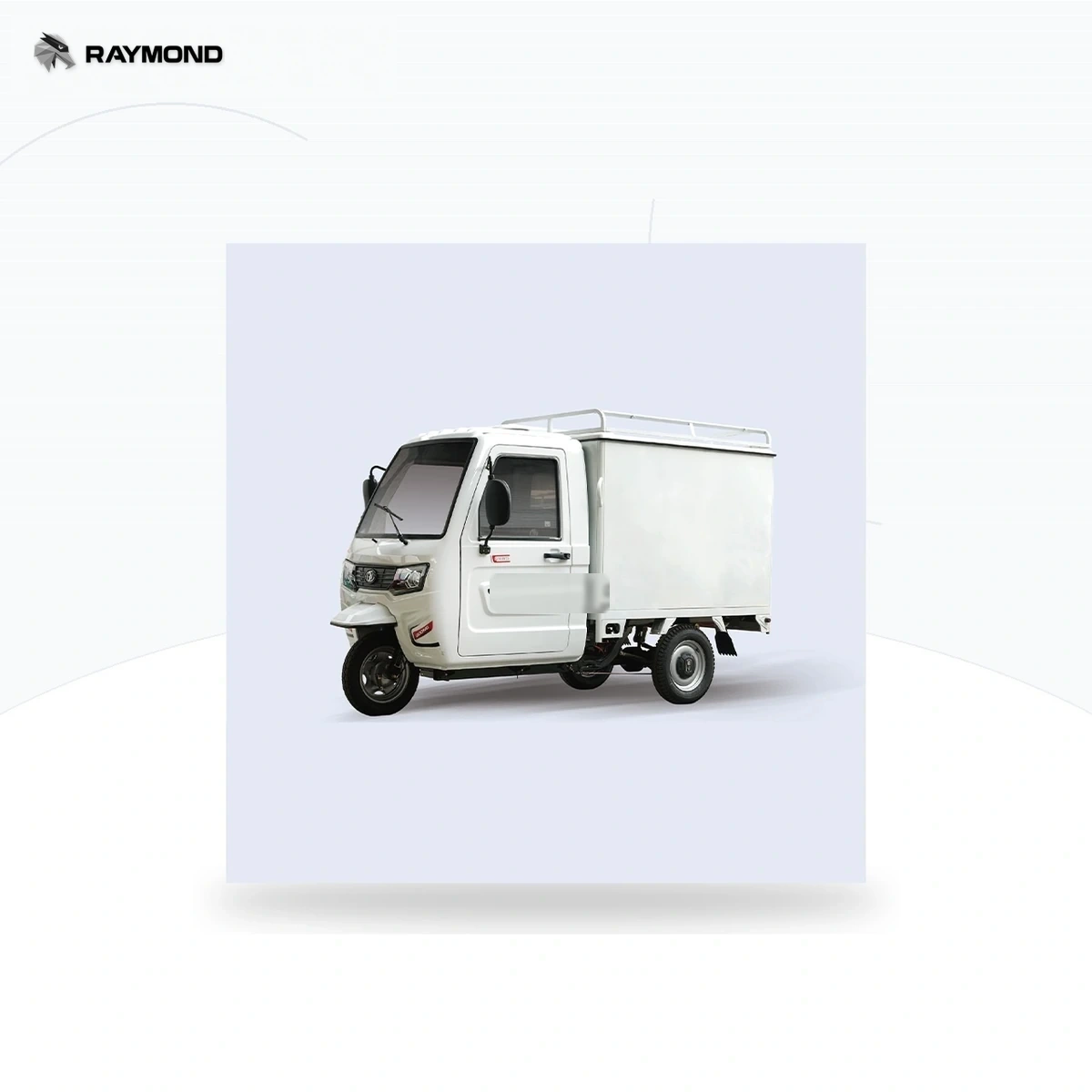 White enclosed cargo electric vehicle product image
