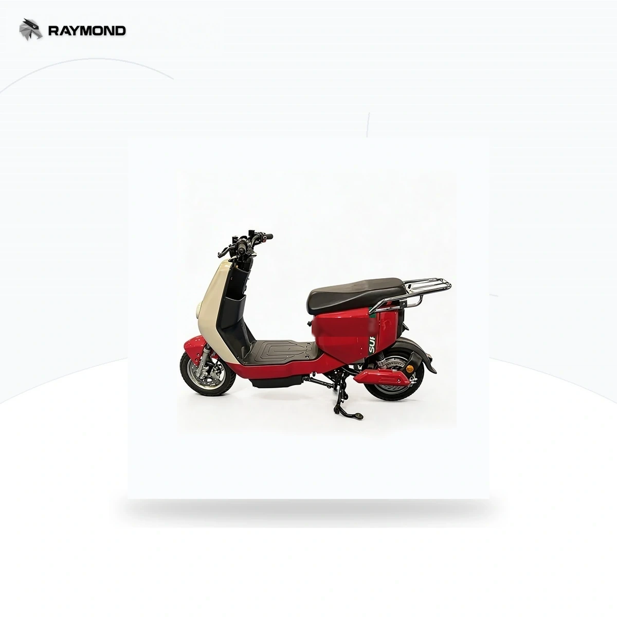 Green motorcycle-style electric vehicle product image